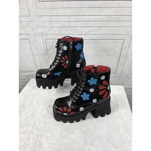Flower Child Core Lamoda Free Spirit Chunky Flower Boots Sz 5